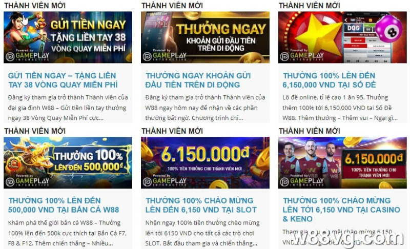 khuyến mãi w88 siêu khủng