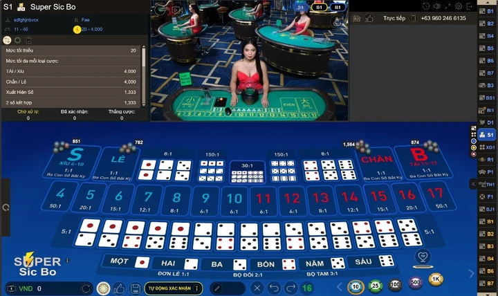 Giới thiệu Club W Casino W88 sảnh cược trực tuyến đẳng cấp quốc tế 4 Club W Casino W88 Sicbo tỷ lệ thắng cao