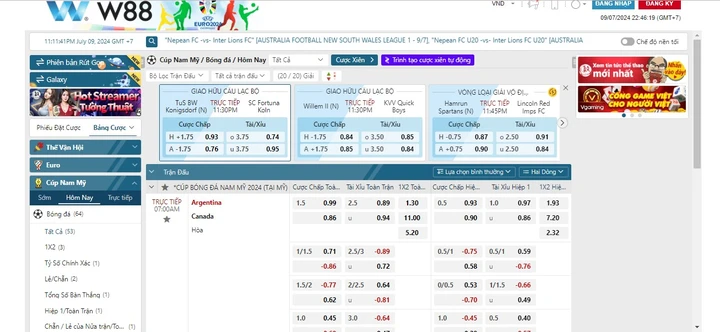 Thể thao SABA W88 nơi hội tụ hàng ngàn trận đấu kịch tính đỉnh cao 11 Tỷ lệ kèo cược cao, hoàn trả hấp dẫn