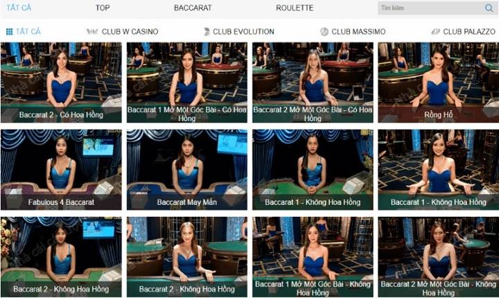 Club evolution Casino W88 - Tham gia ngay nhận tiền thưởng khủng 4 Các trò chơi phổ biến tại sảnh Club evolution Casino W88